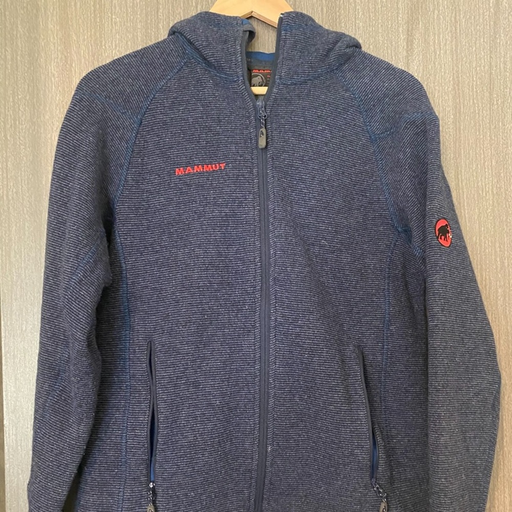 Mammut Dark Blue Knit Wool Fleece Jacket